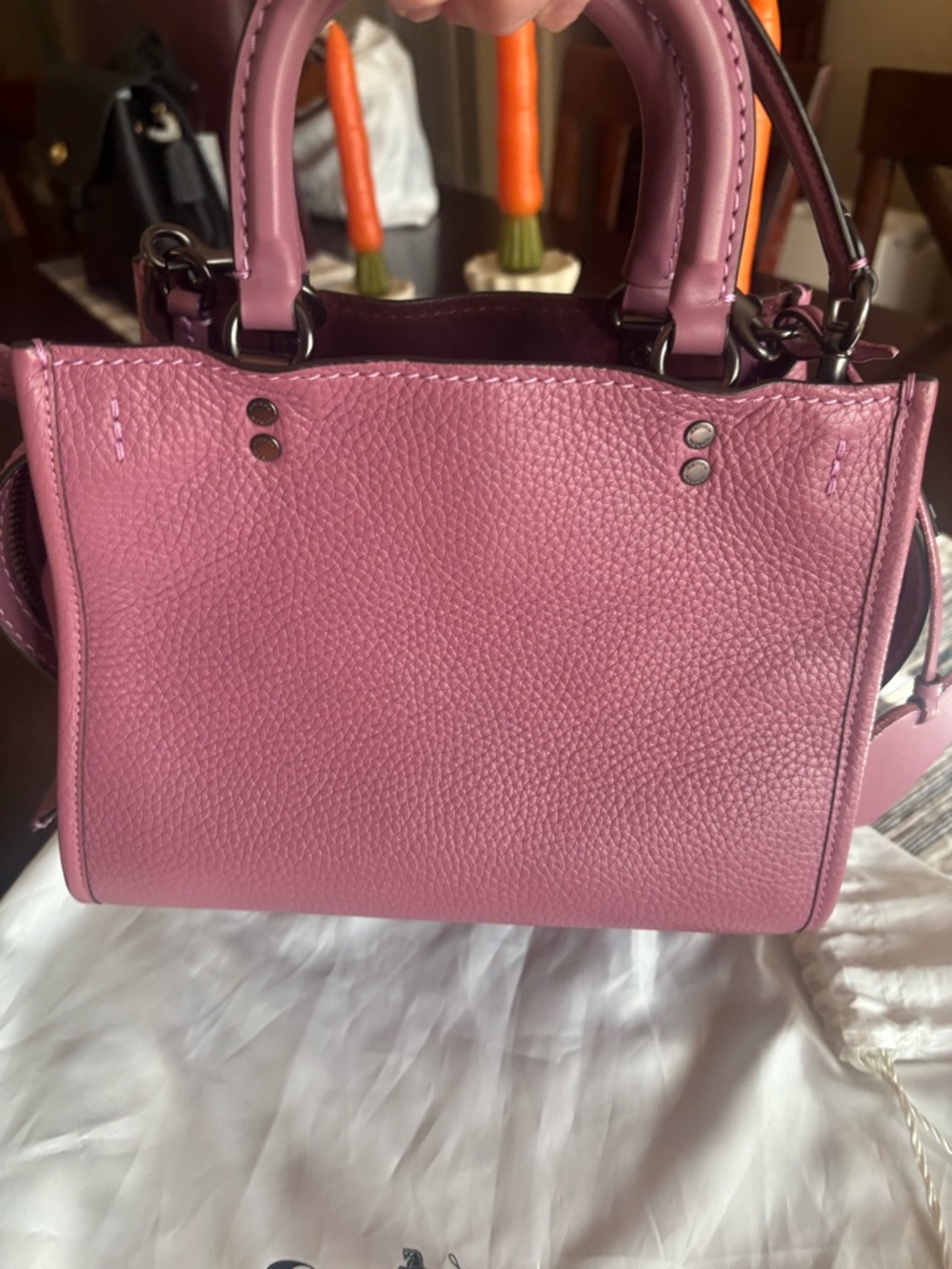 Coach Primrose Rogue 25 Pebbled Leather Top-Handle Satchel - Picture 4 of 8